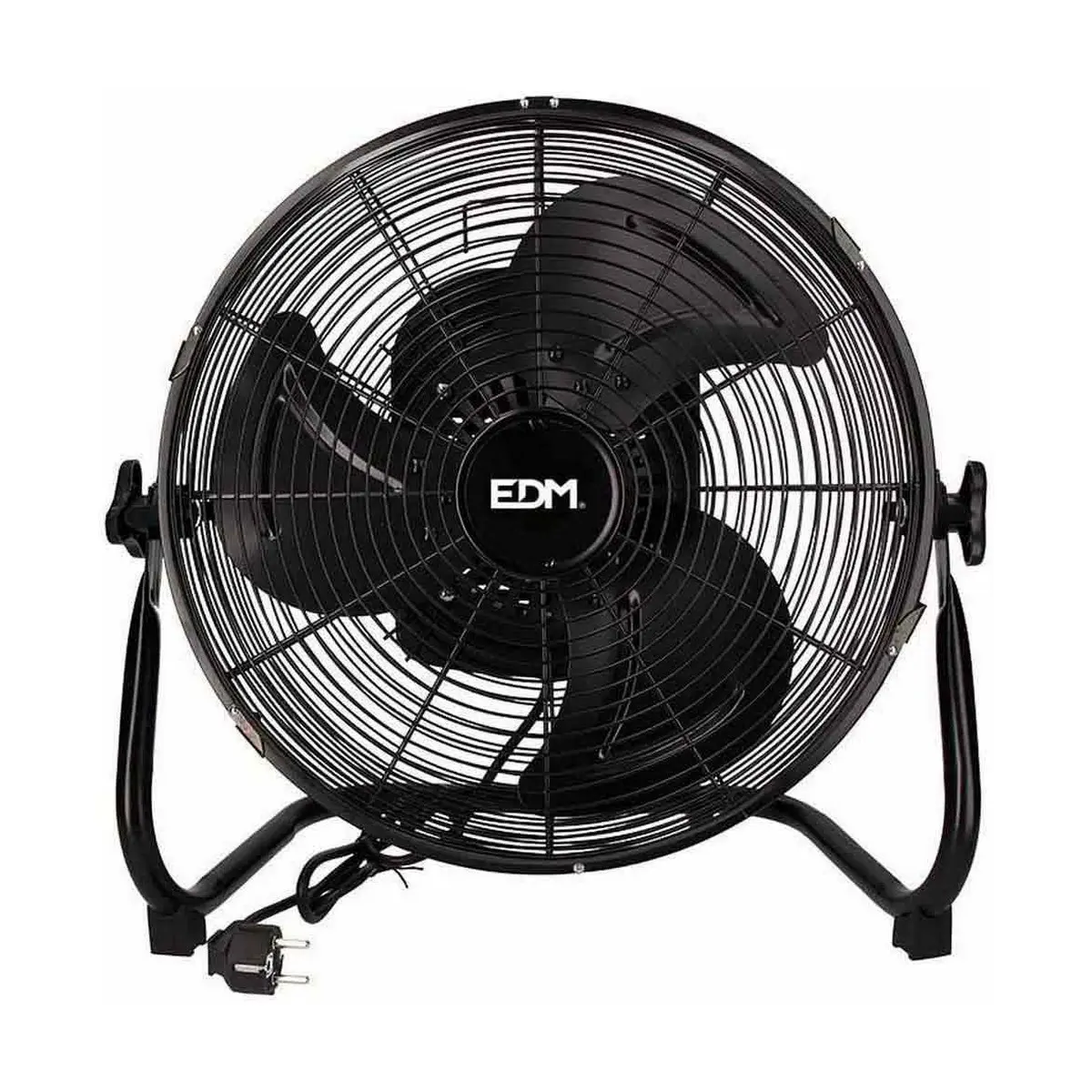 Ventilatore da Terra EDM Freshwind industriale Oscillazione Nero 45 W Ø 35 x 44 cm