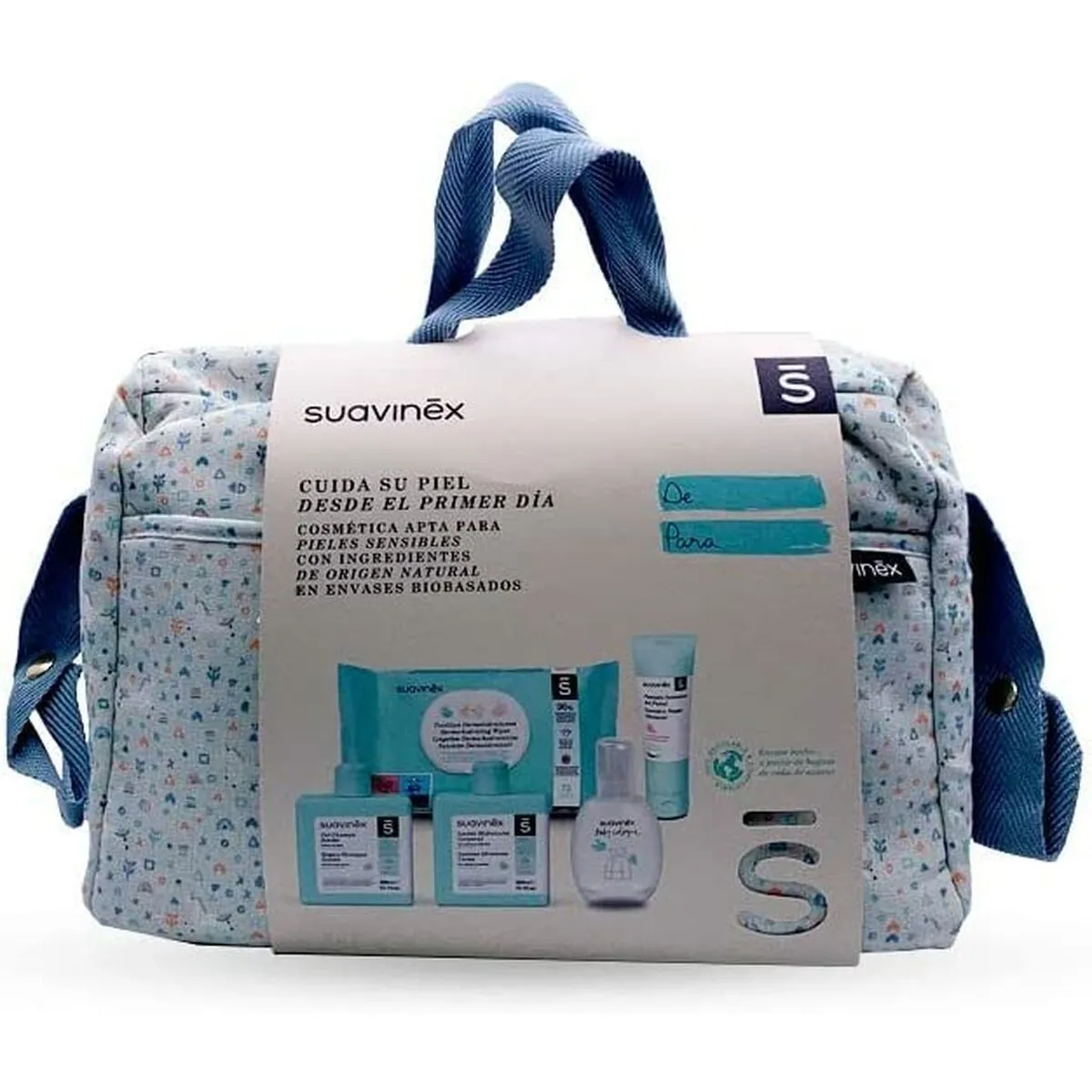 Set Regalo per Neonati Suavinex Borsa Azzurro (6 Pezzi)