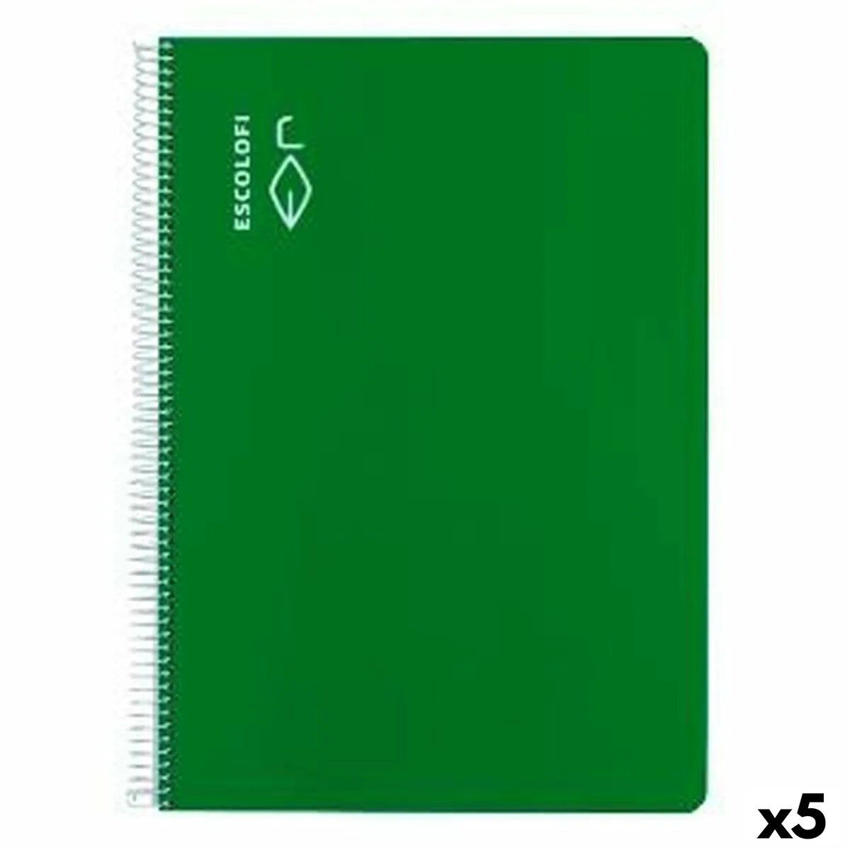 Quaderno ESCOLOFI Verde A4 Din A4 40 fogli (5 Unità)