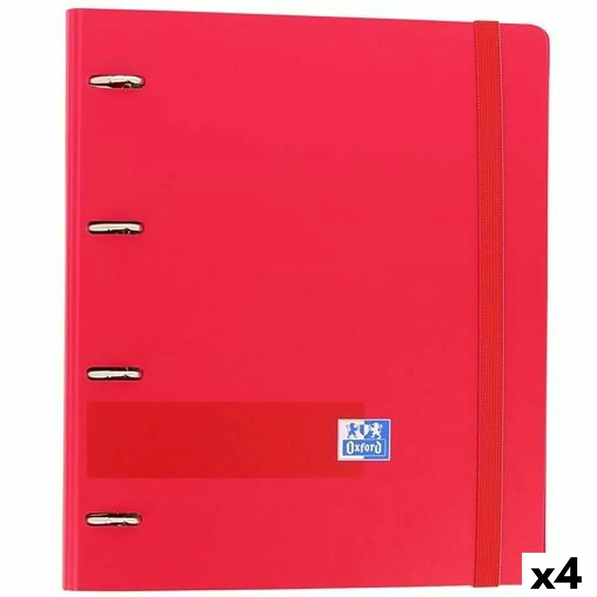 Raccoglitore ad anelli Oxford EuropeanBinder Rosso A4+ (4 Unità)