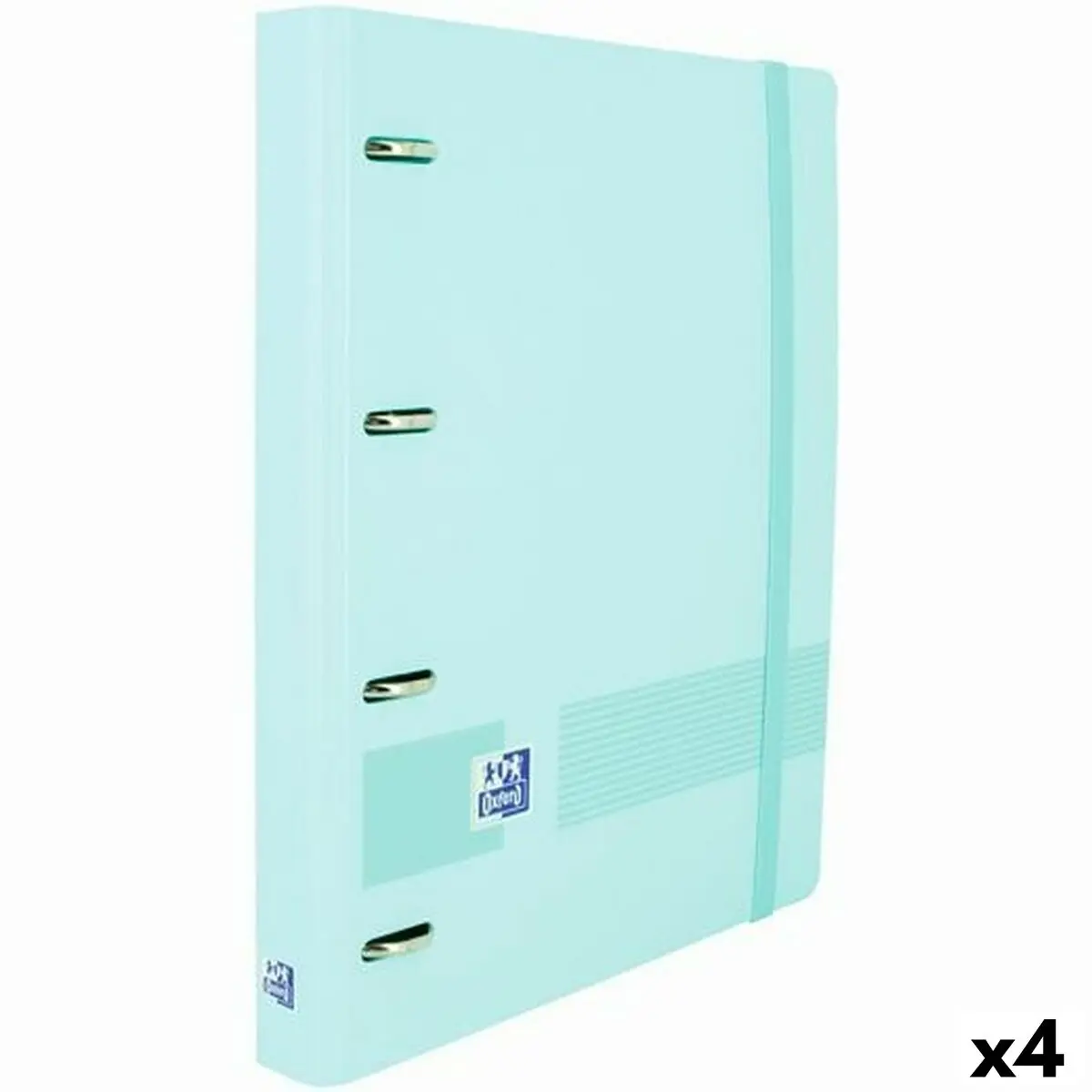 Raccoglitore ad anelli Oxford EuropeanBinder Blu Pastello A4+ (4 Unità)