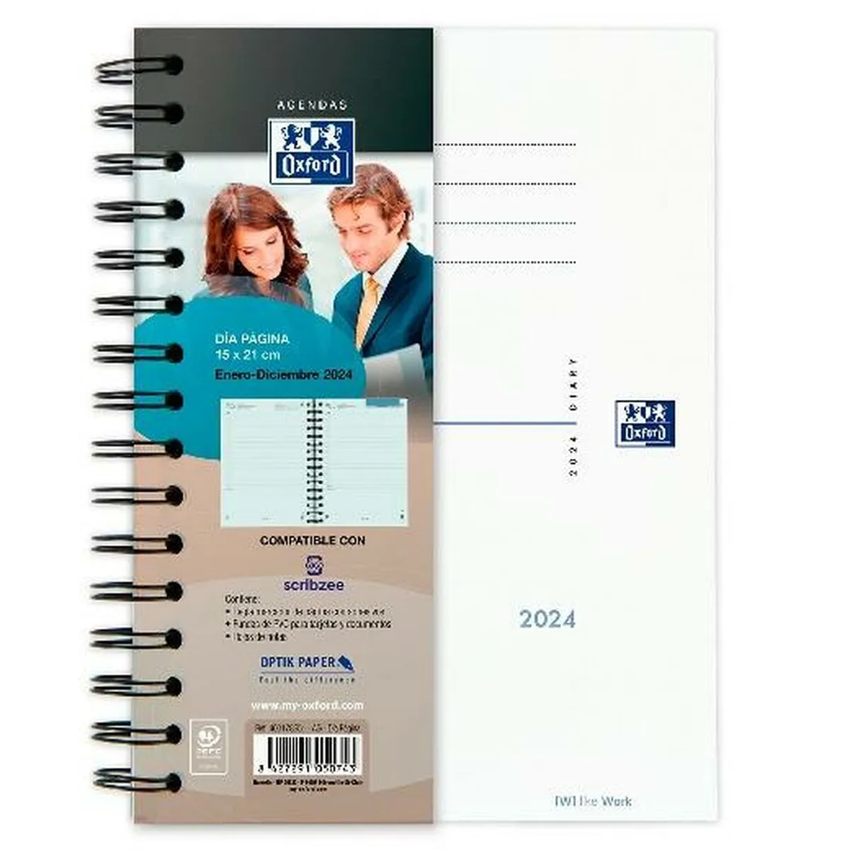 Ricarica dell'Agenda Oxford My Fab' 2024 A5 352 Fogli 15 x 21 cm