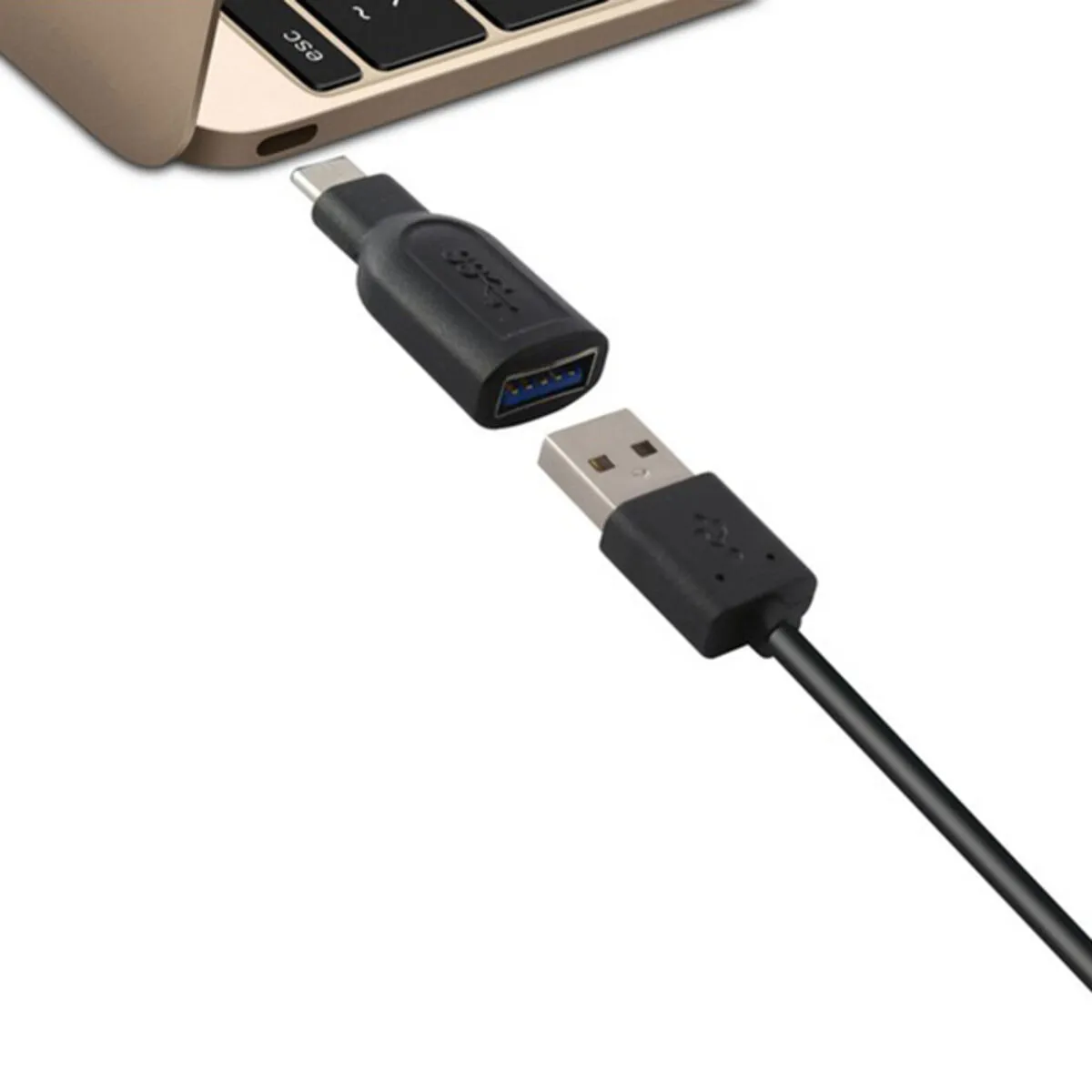 Adattatore USB 3.0 con USB-C 3.1 Nero