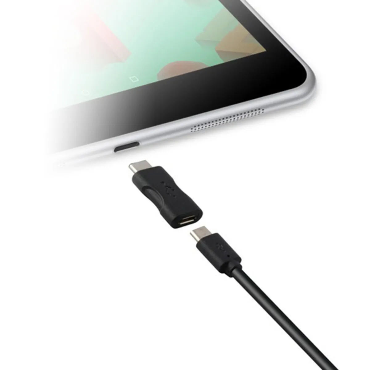 Adattatore USB 2.0 con USB-C 3.1 KSIX Nero