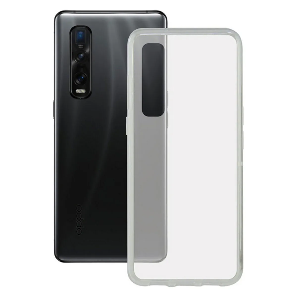 Custodia per Cellulare Oppo Find X2 Pro KSIX Flex TPU Trasparente