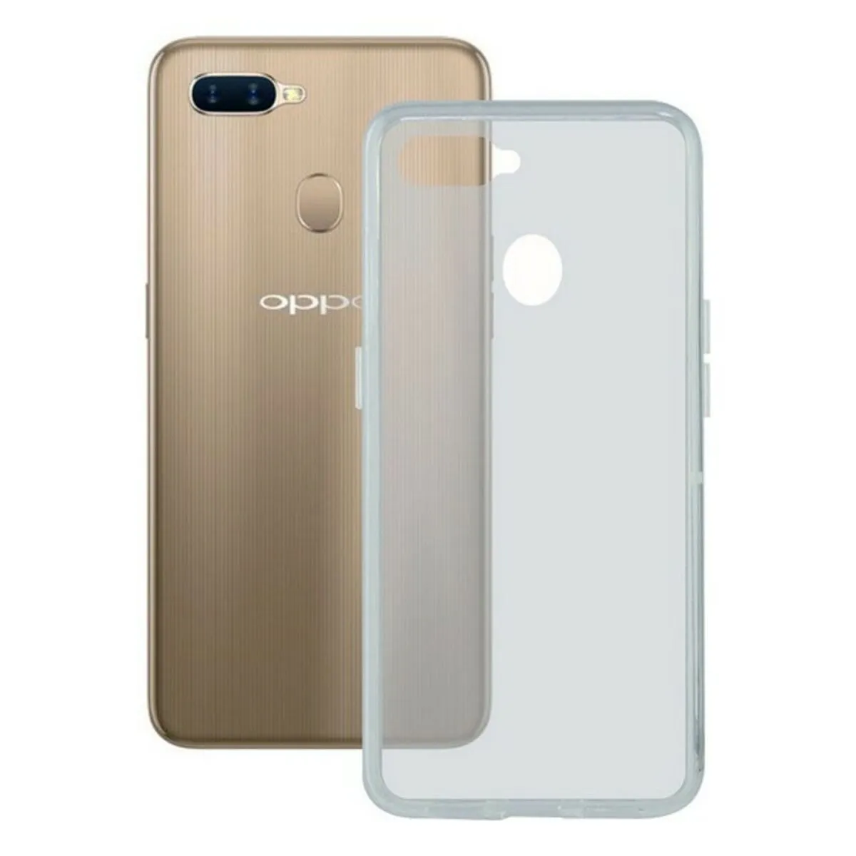 Custodia per Cellulare Oppo A7 KSIX Flex TPU