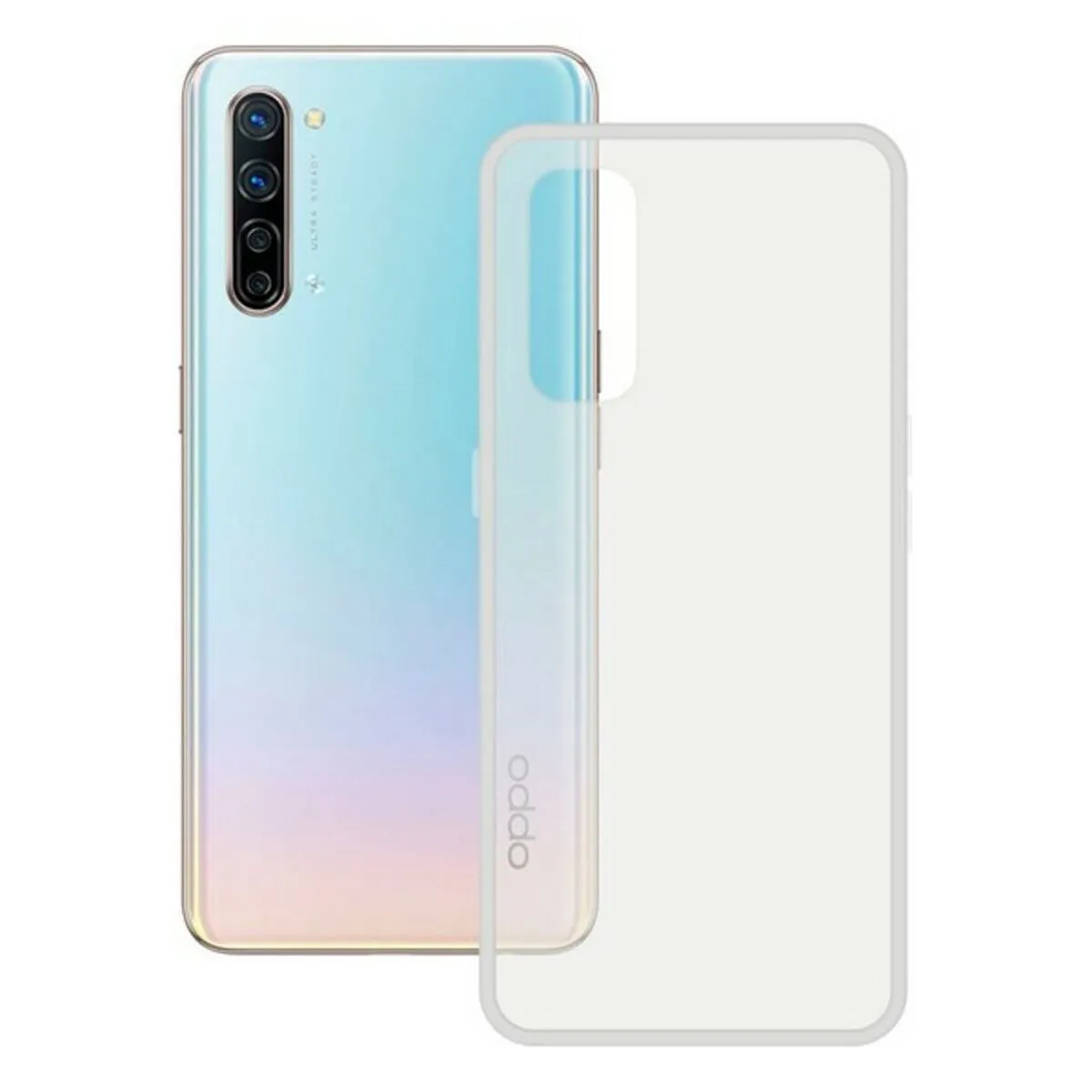 Custodia per Cellulare Oppo Find X2 Lite KSIX Flex Tpu Trasparente