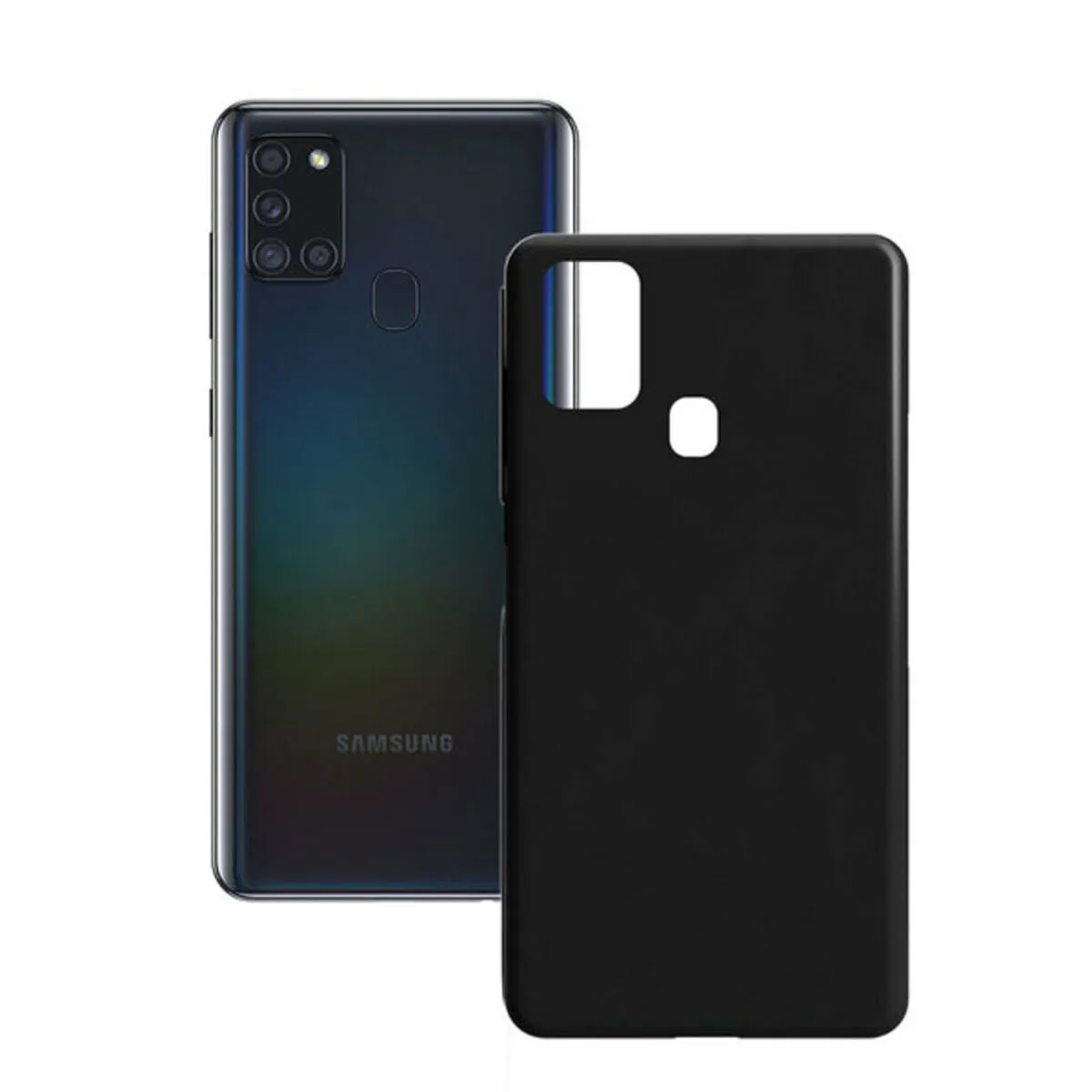 Custodia per Cellulare Samsung Galaxy A21s Contact Silk TPU Nero