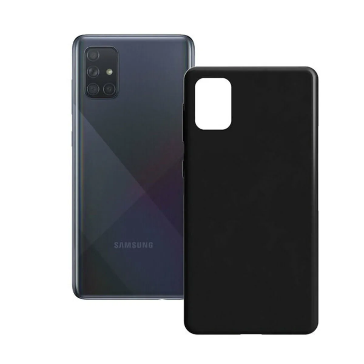 Custodia per Cellulare Samsung Galaxy A71 Contact Silk TPU Nero