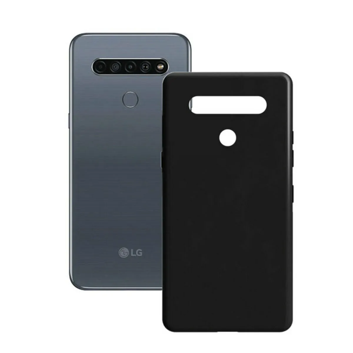 Custodia per Cellulare LG K61 Contact Silk TPU Nero