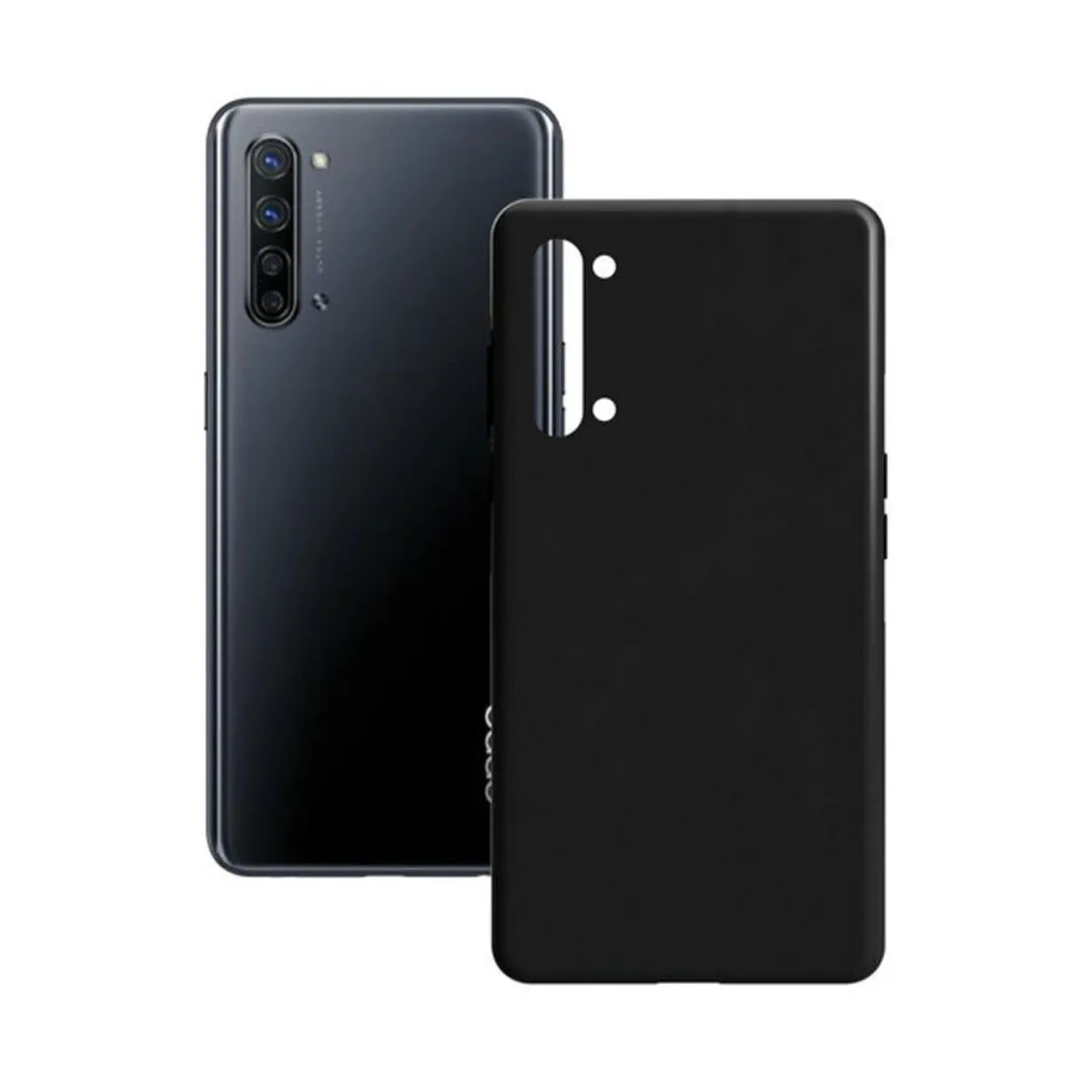 Custodia per Cellulare Oppo Find X2 Lite Contact Silk TPU Nero