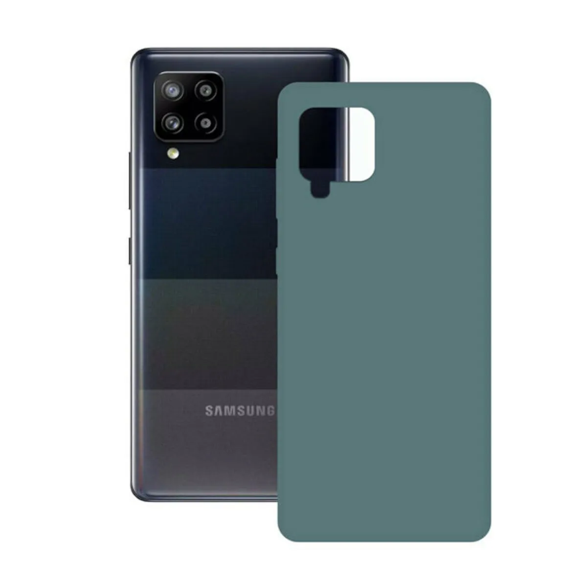 Custodia per Cellulare Samsung Galaxy A42 KSIX Silk TPU Verde