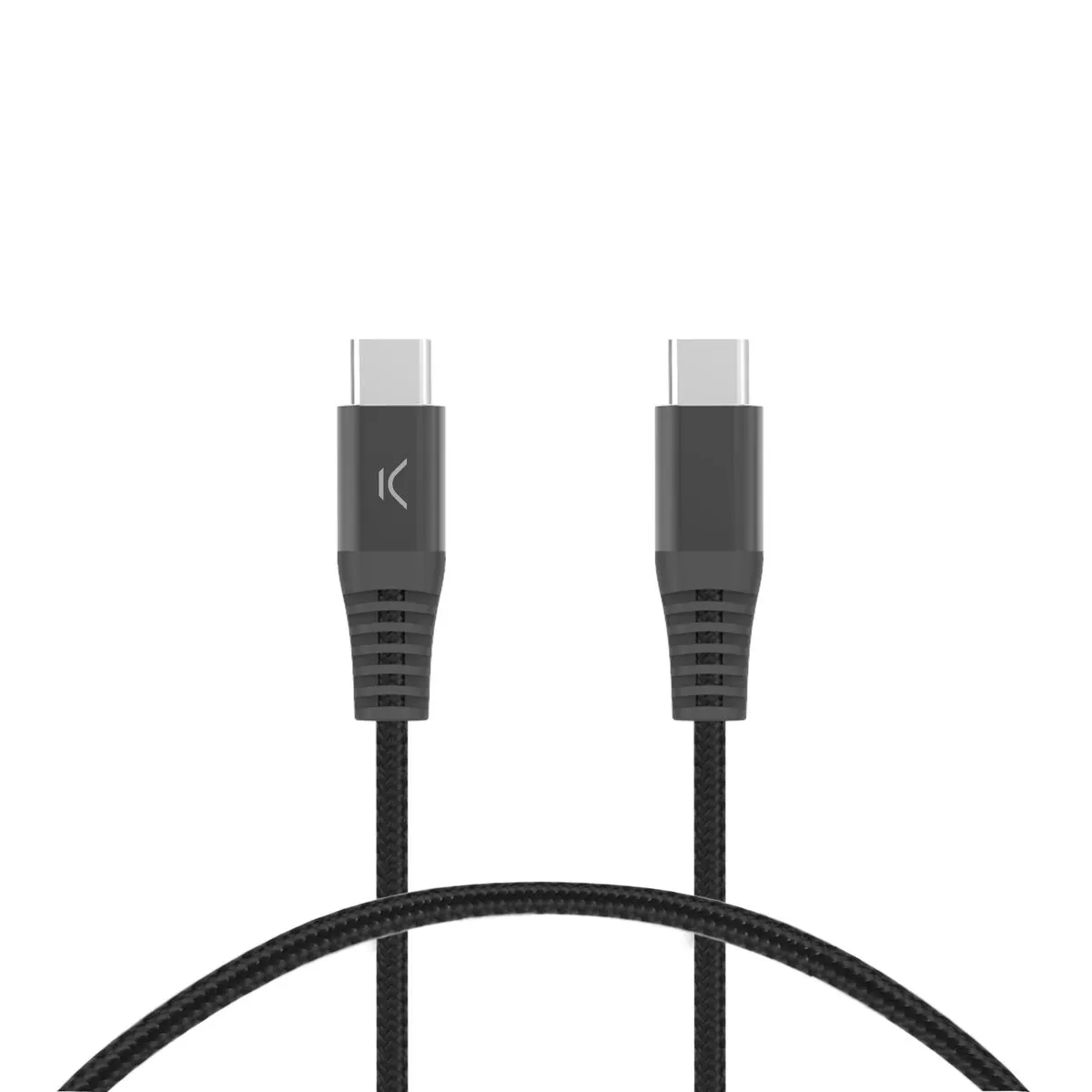 Cavo USB-C con USB-C KSIX Nero