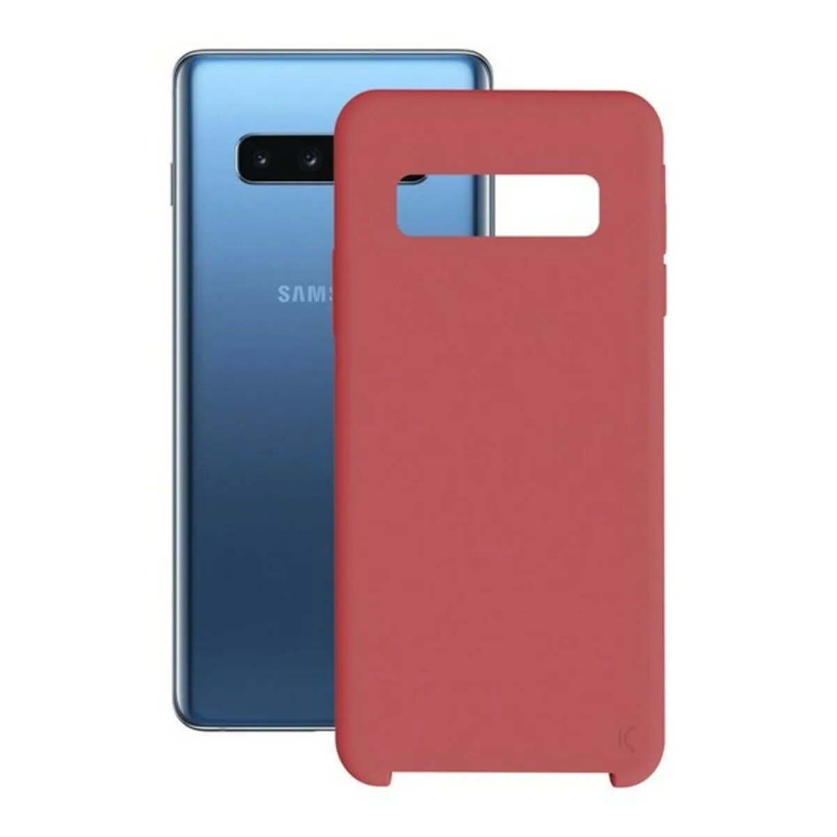 Custodia per Cellulare Samsung Galaxy S10+ KSIX Soft Rosso