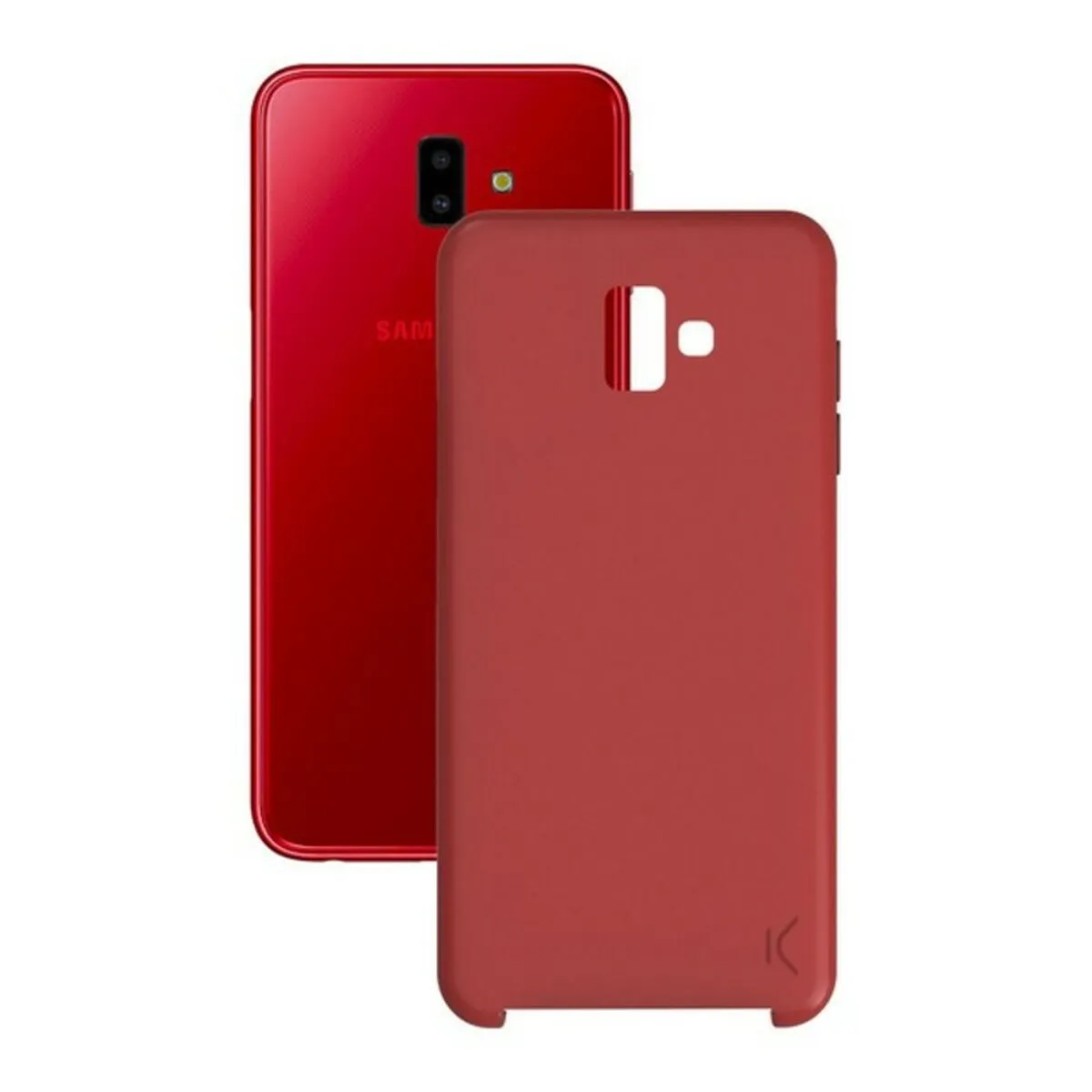 Custodia per Cellulare Samsung Galaxy J6+ 2018 Soft Rosso