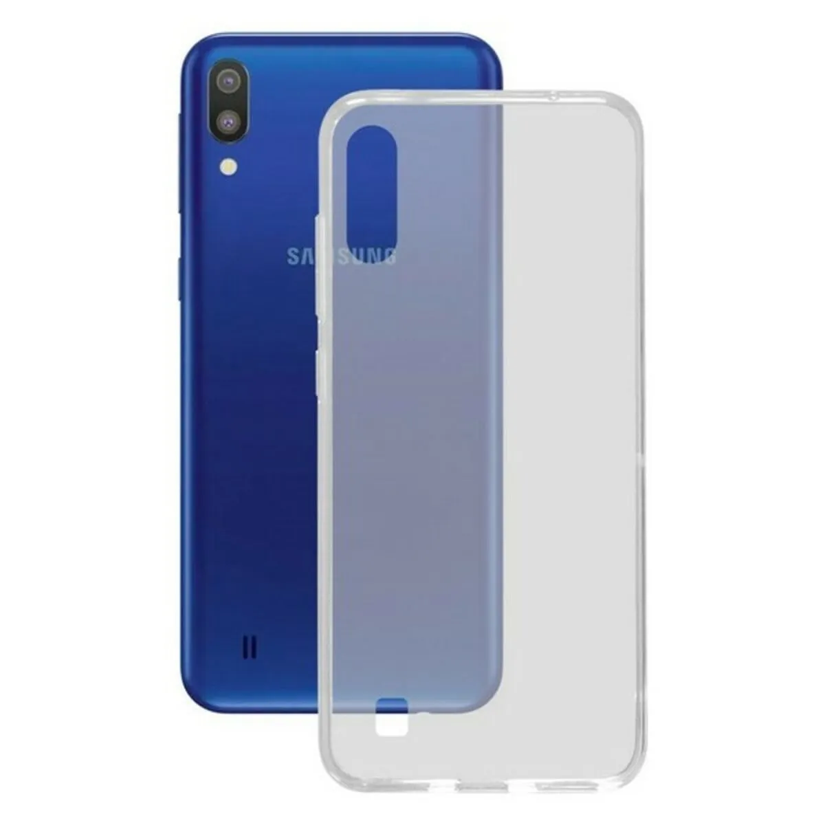 Custodia per Cellulare Samsung Galaxy M10 KSIX Flex TPU Trasparente Flessibile