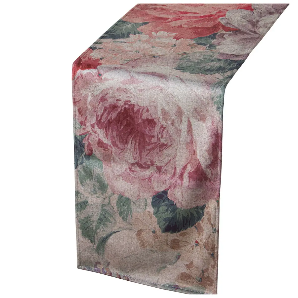 Runner da Tavolo Alexandra House Living Rosa Tessile 180 x 30 cm Velluto Floreale