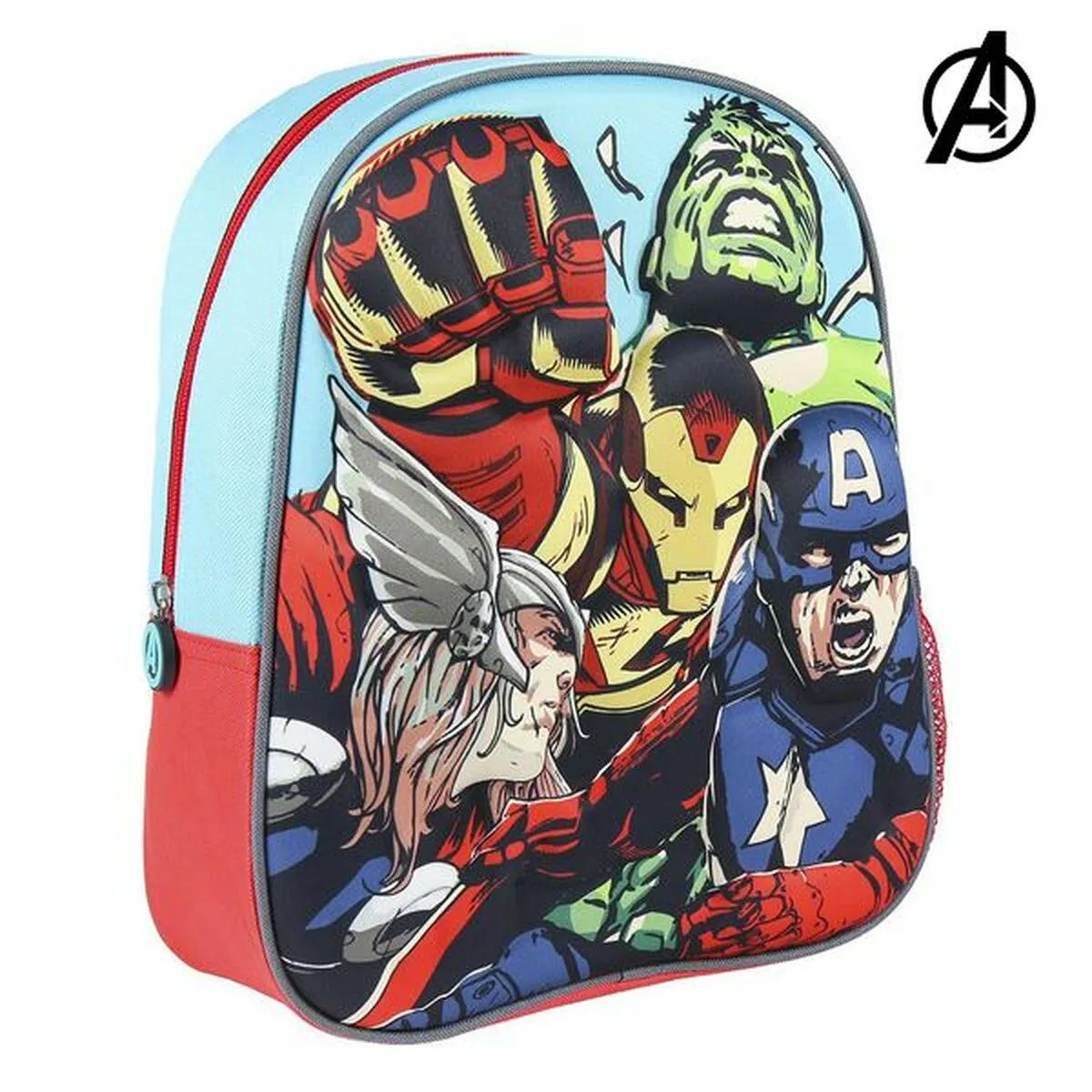 Zaino Scuola 3D The Avengers (26 x 31 x 10 cm) Azzurro