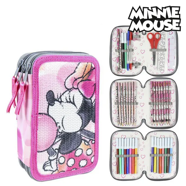 Plumier Triplo GIOTTO Minnie Mouse (43 pcs) Rosa