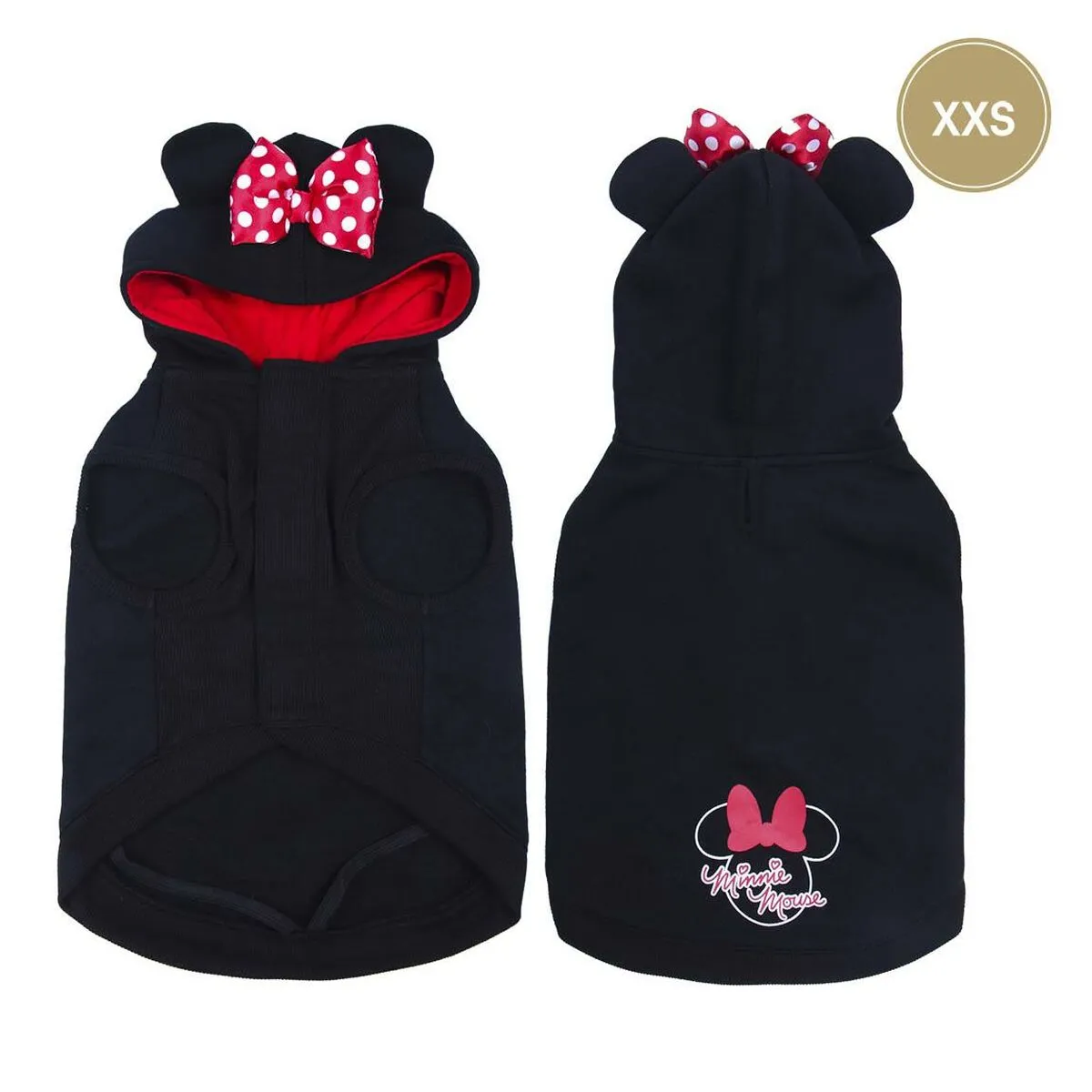 Felpa per Cani Minnie Mouse Nero XXS