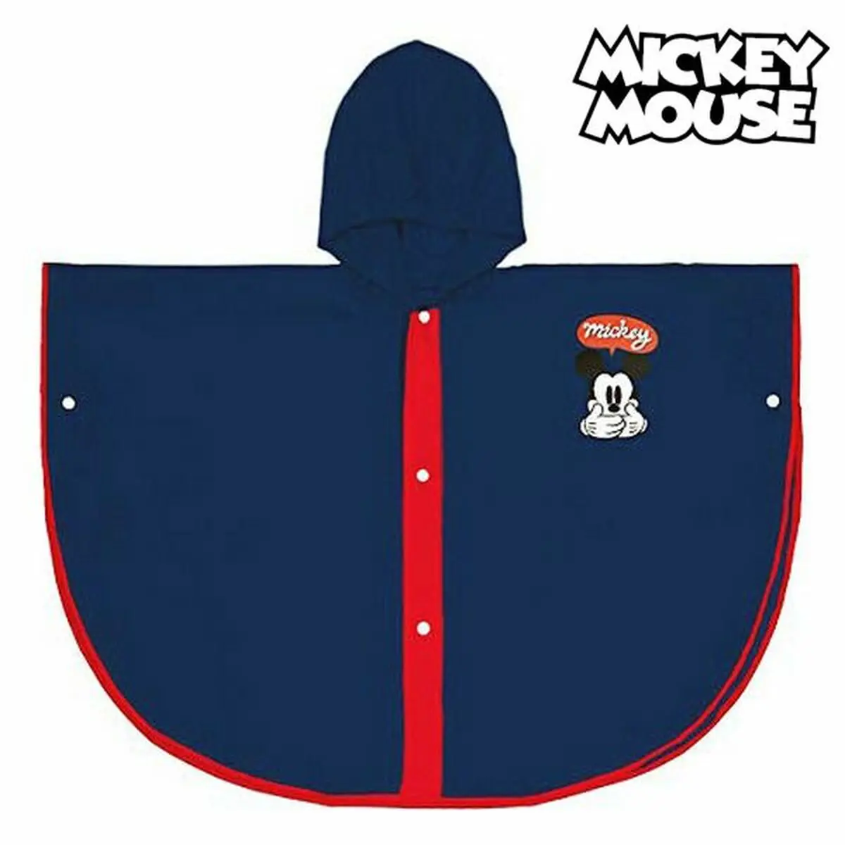 K-Way Impermeabile con Cappuccio Mickey Mouse Azzurro