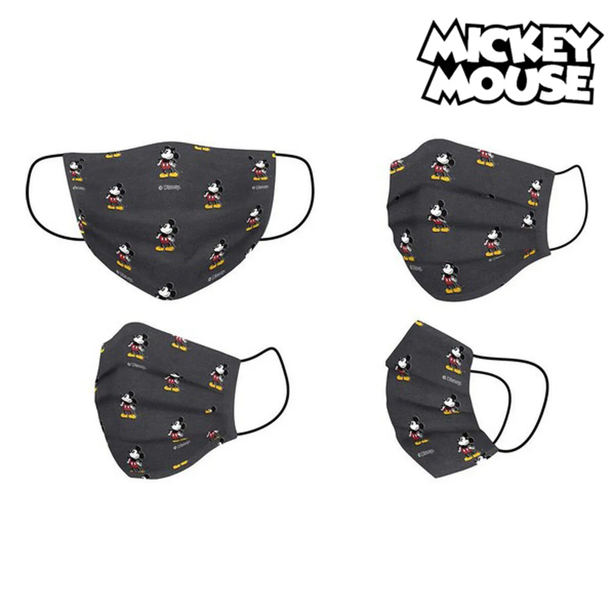 Mascherina Igienica Mickey Mouse + 11 Anni Nero