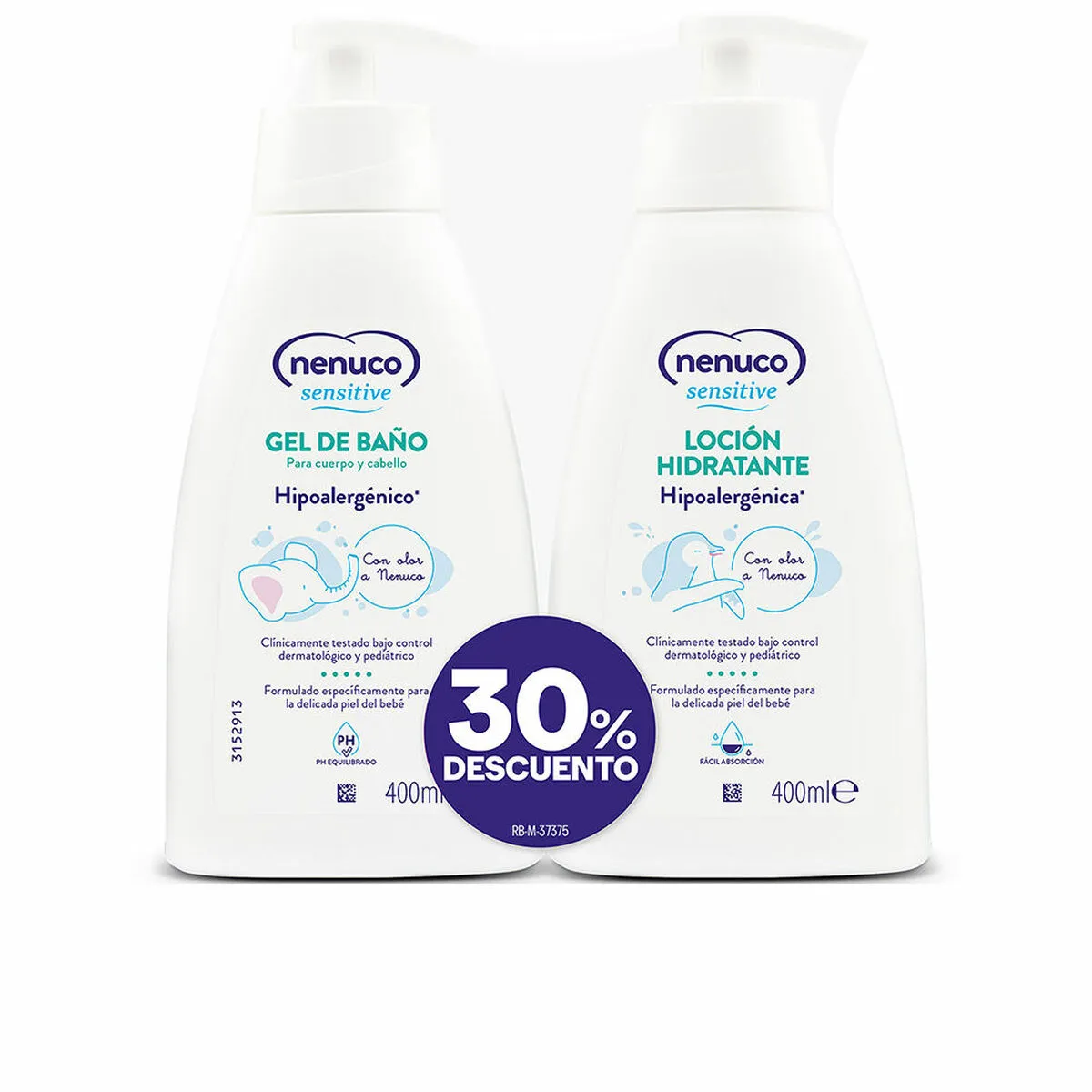 Gel Doccia Nenuco Sensitive 2 x 400 ml 2 Unità 400 ml