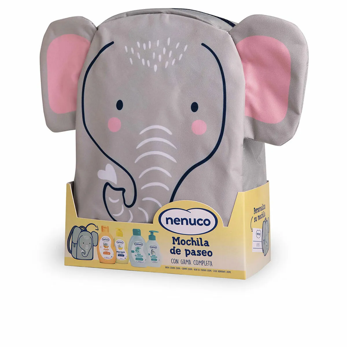 Set Bagno Per Bambini Nenuco Mochila Elefantito Lote Elefante 4 Pezzi