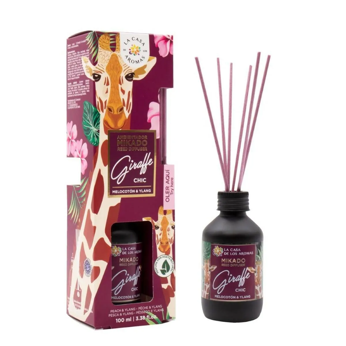 Bastoncini Profumati La Casa de los Aromas Giraffe Chic Pesca Ylang Ylang (100 ml)