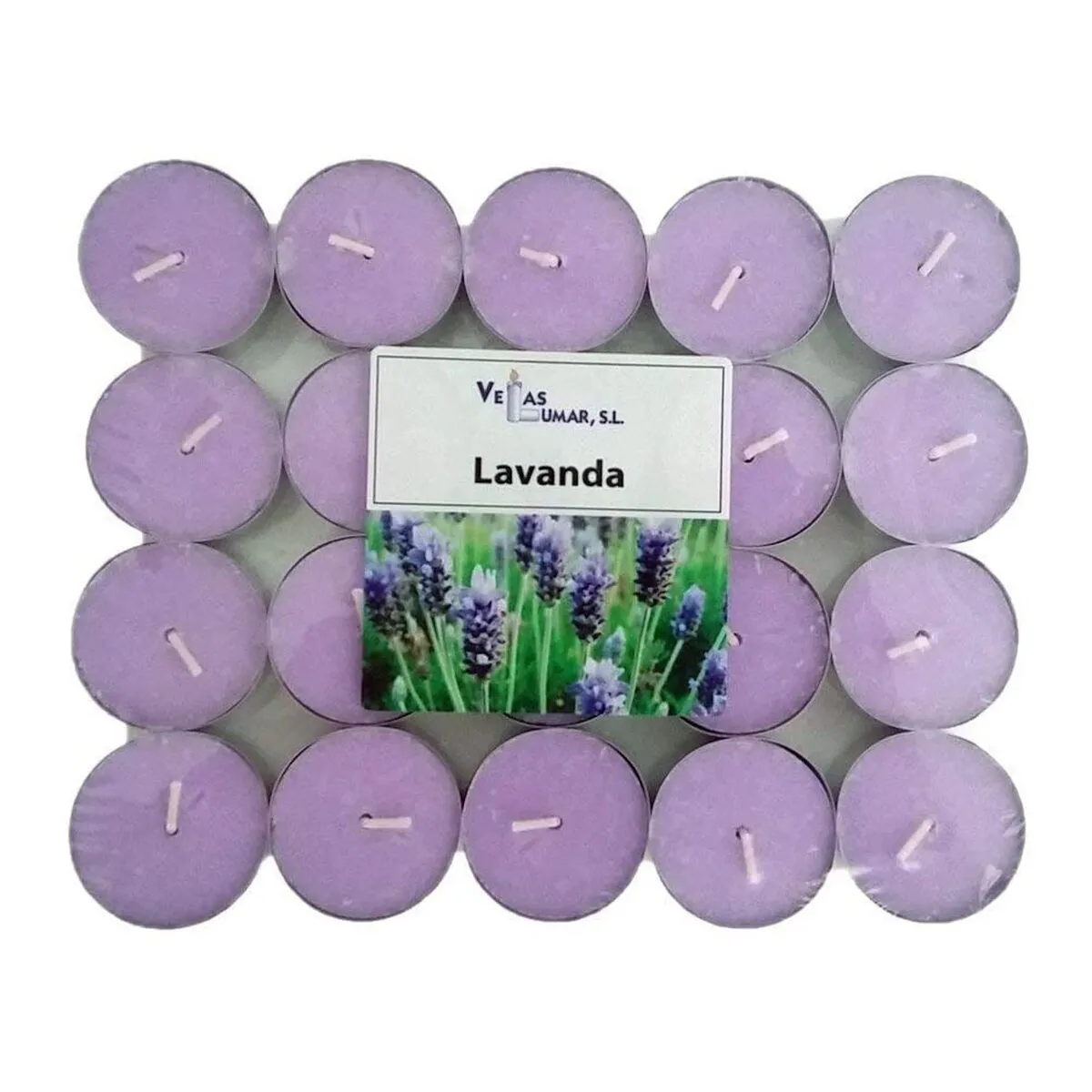 Candele profumate Lumar Mini Lavanda (20 uds)