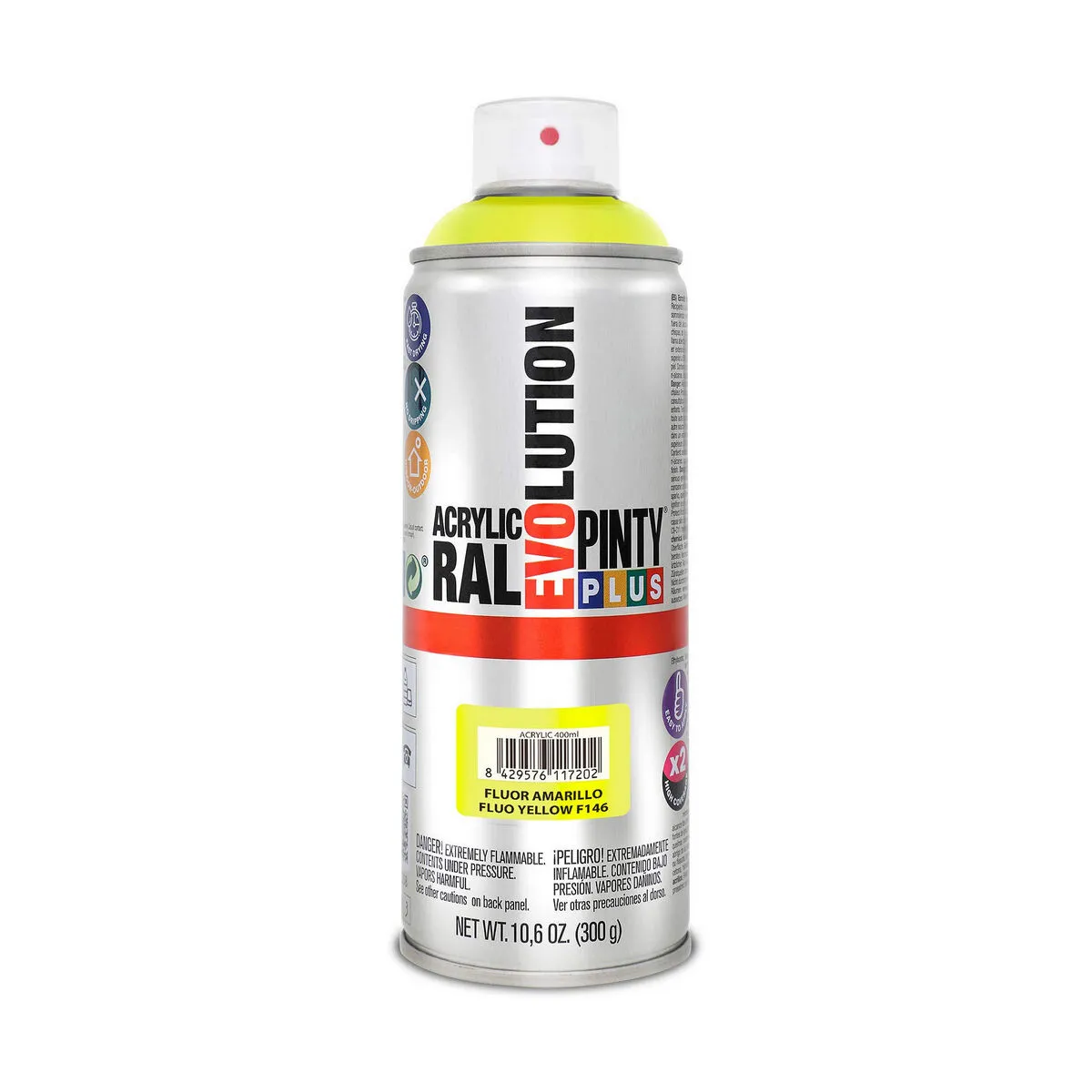 Vernice spray Pintyplus Evolution F146 400 ml Fluorescente Giallo