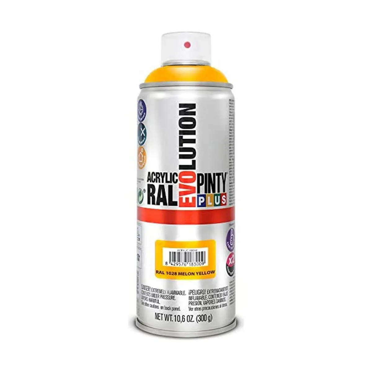 Vernice spray Pintyplus Evolution RAL 1028 400 ml Melon Yellow