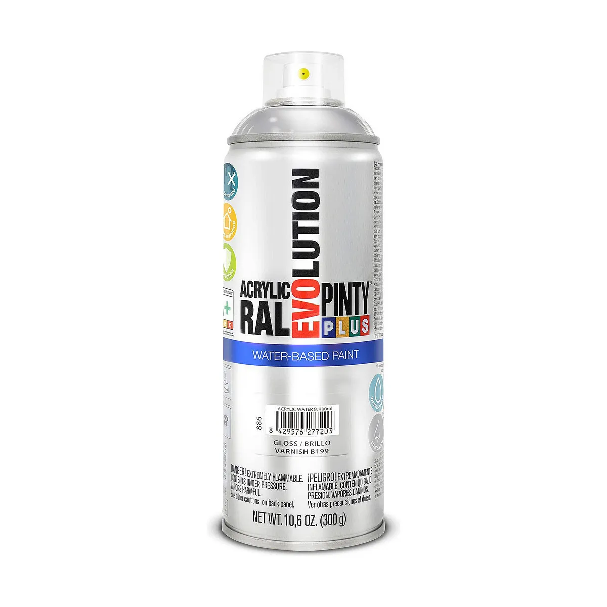 Vernice Spray Pintyplus Evolution B199 Base d'acqua 400 ml Incolore