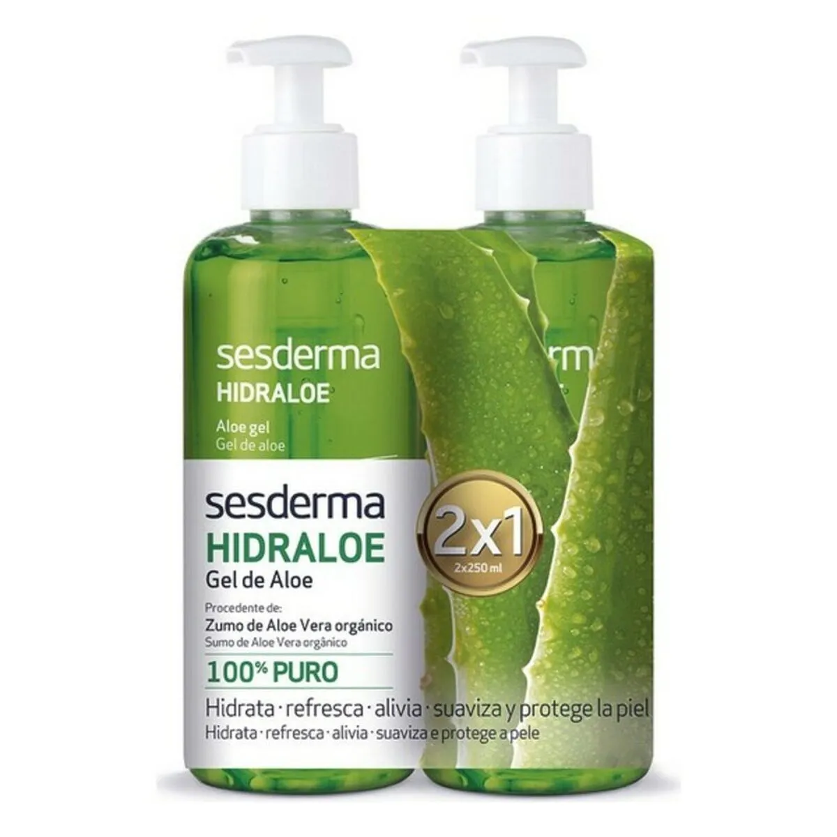 Gel Idratante HIDRALOE Sesderma Hidraloe Gel Puro (2 pcs) 250 ml