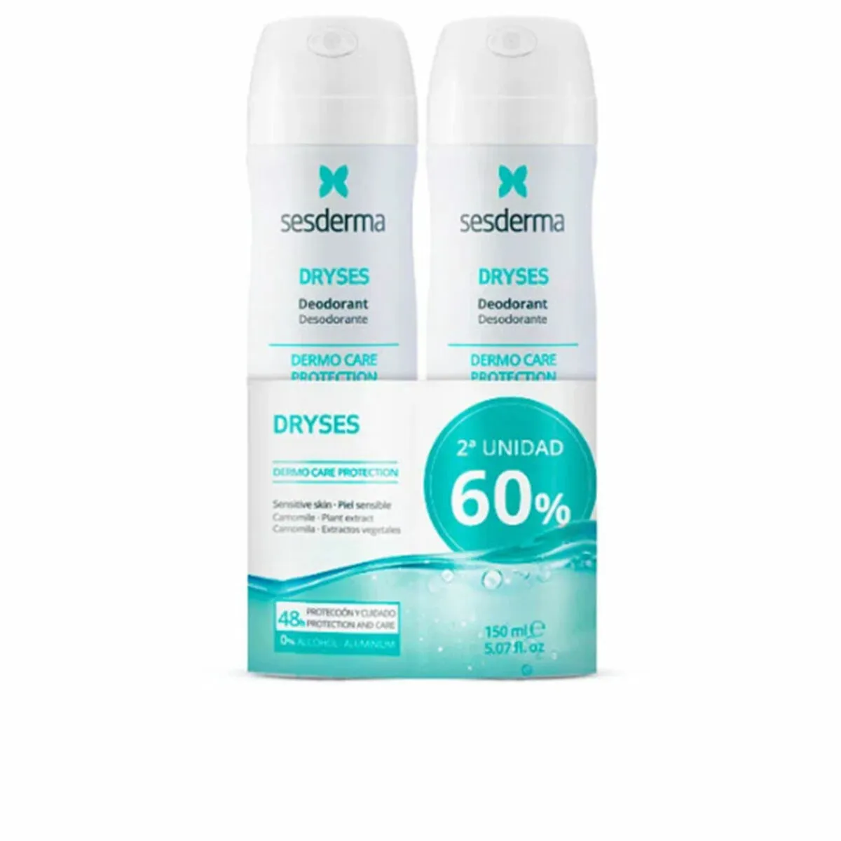 Deodorante Spray Sesderma Dryses 2 x 150 ml Dermoprotettivo