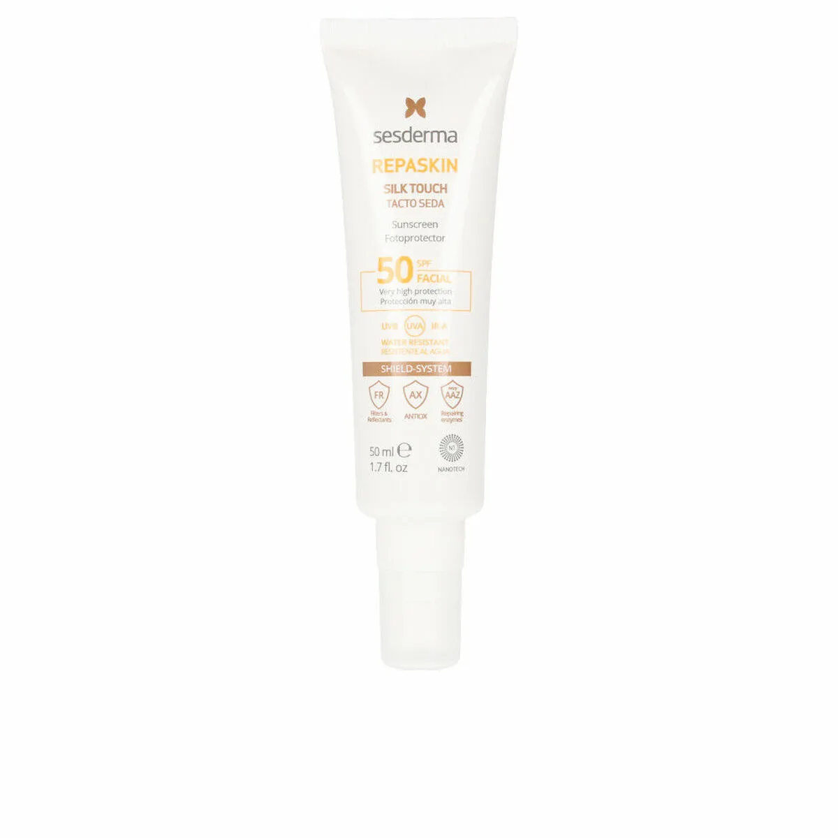 Protezione Solare Viso Sesderma Repaskin Finitura setosa Spf 50 (50 ml)