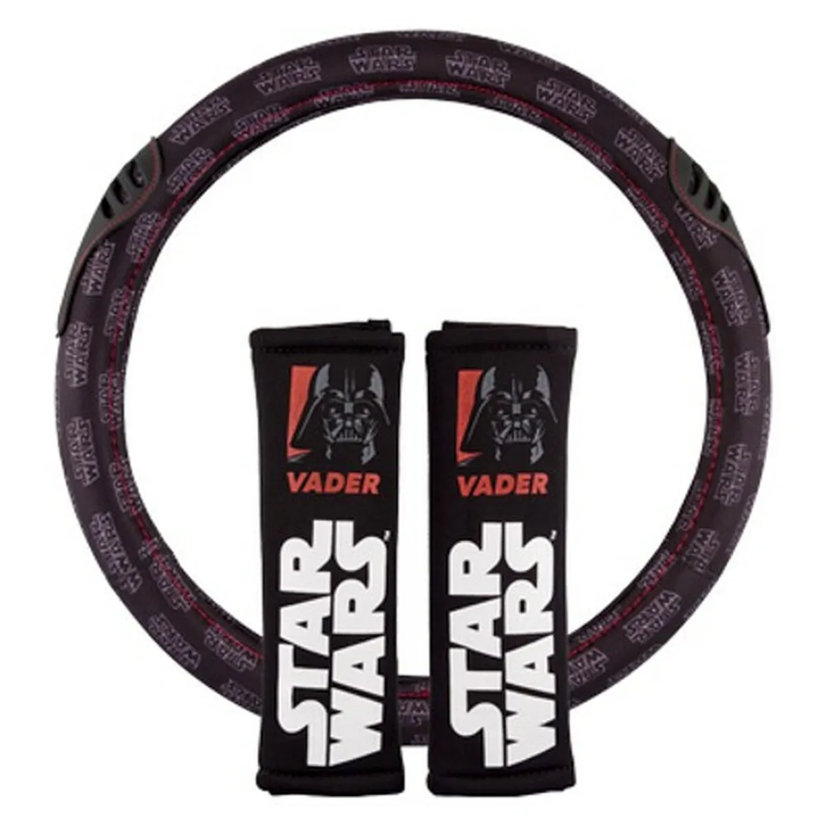 Coprivolante + Imbottitura per Cinture Star Wars Darth Vader Universale Nero 3 Pezzi