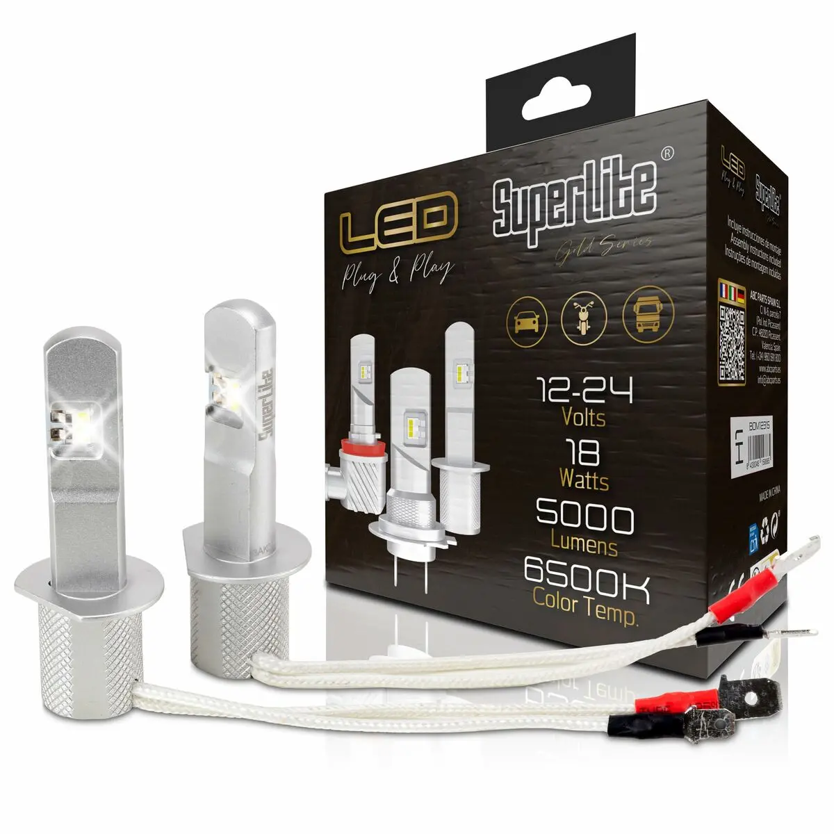 Kit di conversione Alogeno LED Superlite Gold H1 18 W LED