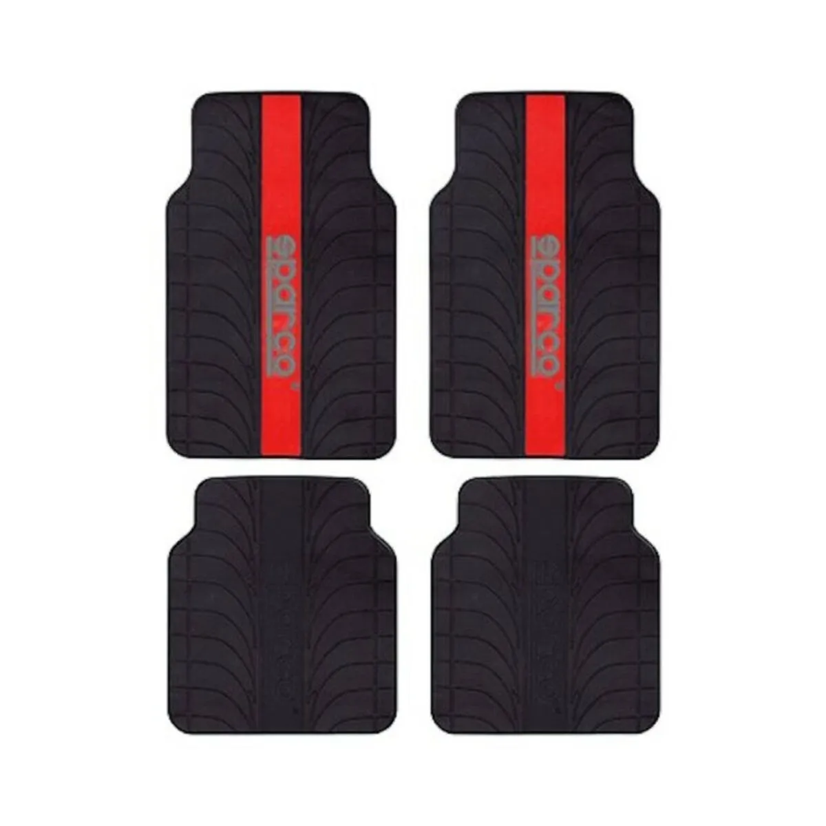 Set di Tappetini per Auto Sparco SPC1913RS Universale Nero/Rosso (4 pcs)