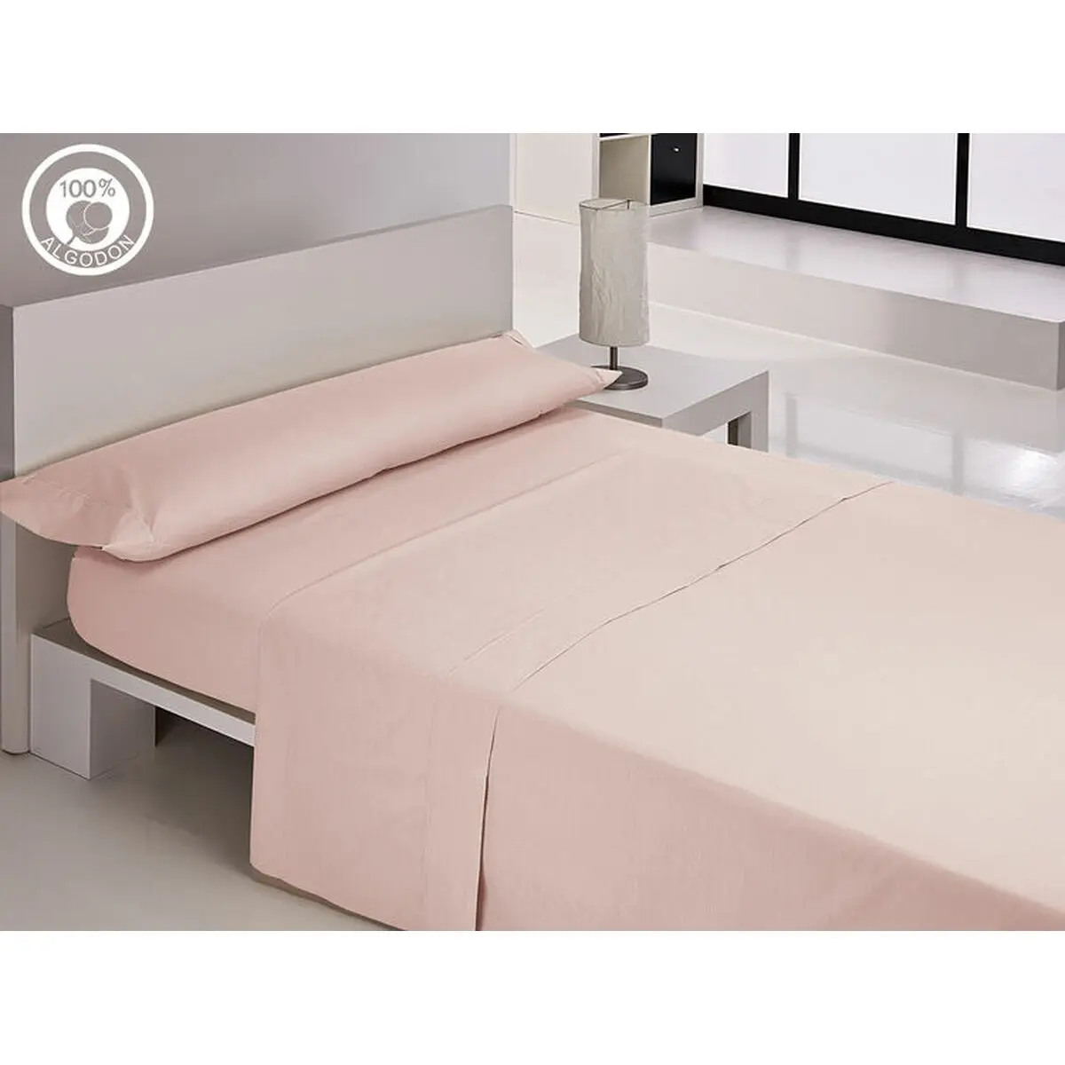 Set di Lenzuola Hosteline IRIS PREMIUM Rosa Singolo