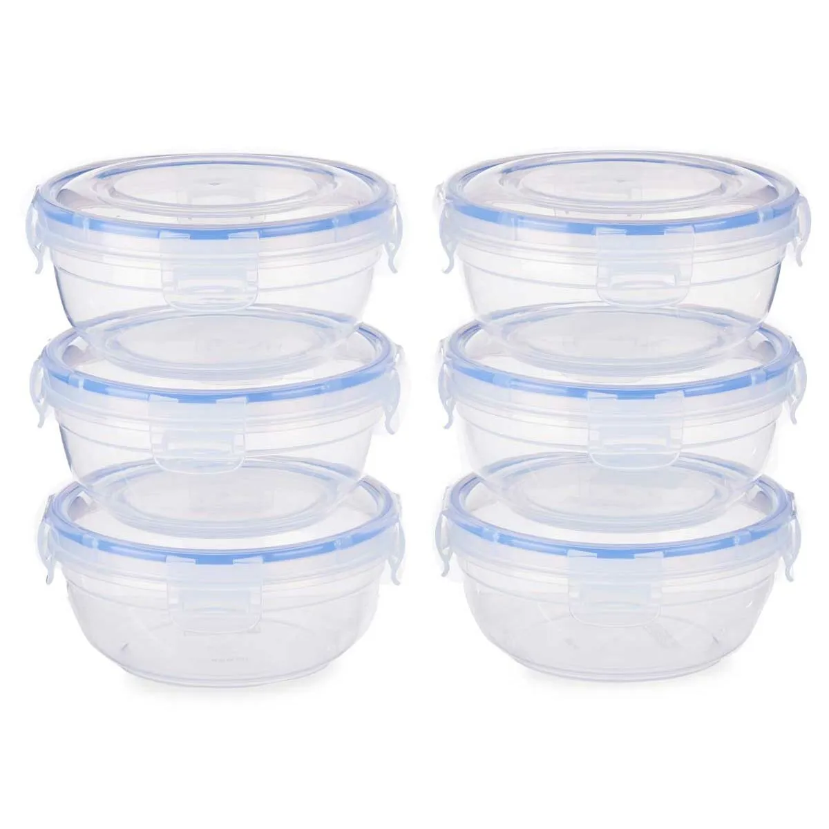 Set di 6 scatole porta pranzo Trasparente polipropilene (15,5 x 7,5 x 15,5 cm) (800 ml) (6 pcs)