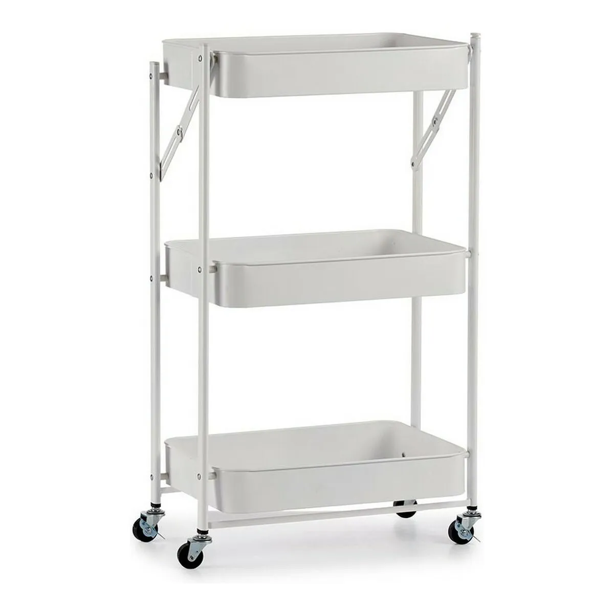 Carrello per Verdure Acciaio Bianco Plastica (29,5 x 78,5 x 45,5 cm)