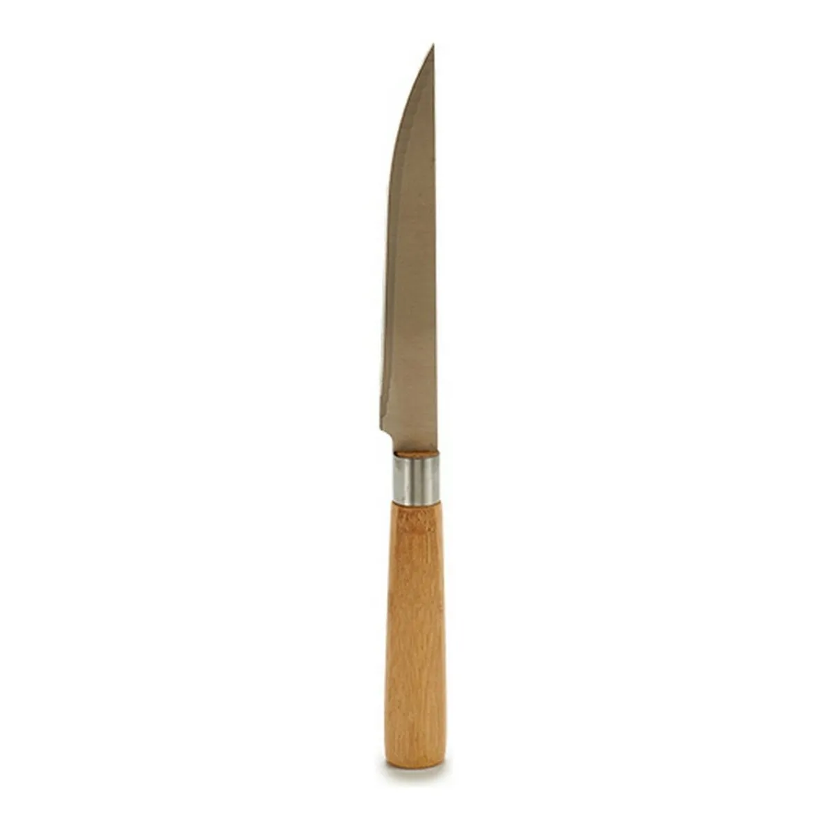 Coltello da Cucina Marrone Argentato Bambù Acciaio inossidabile 2 x 24 x 2 cm