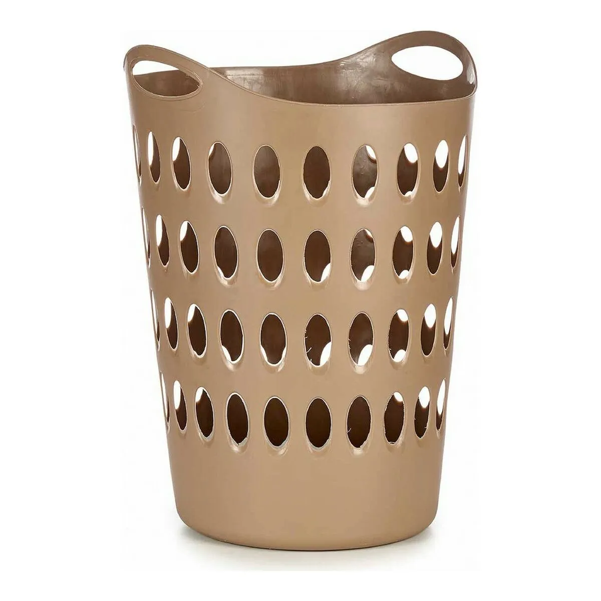 Cesto per i Panni 998648 Con manici Beige Plastica 50 L