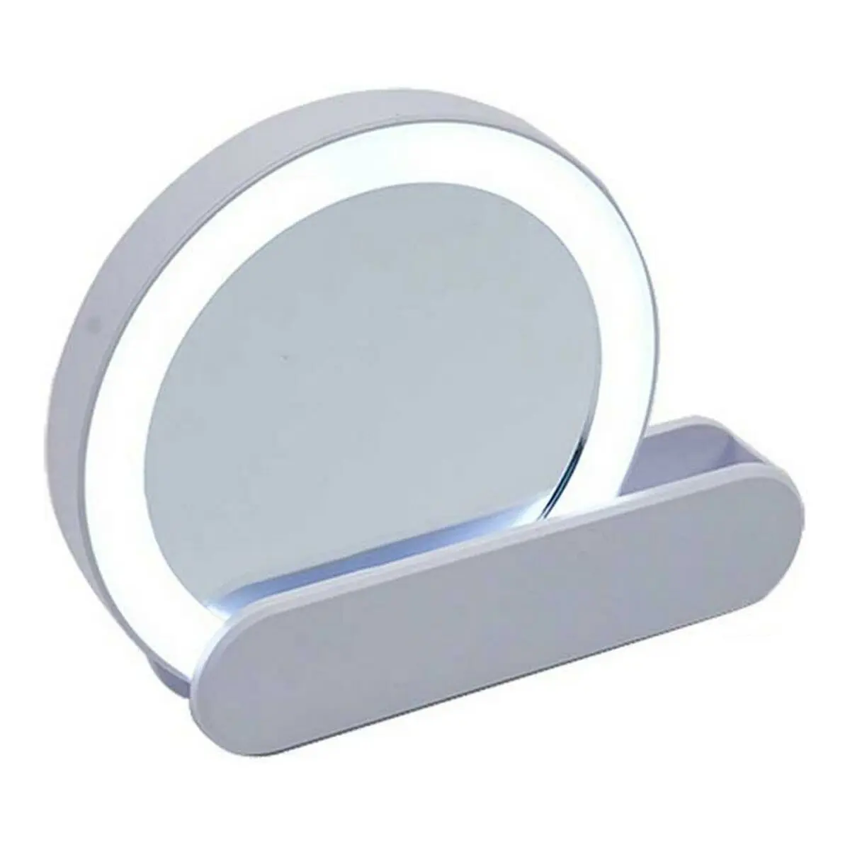 Specchio Luce LED Bianco ABS 9 x 2 x 10 cm