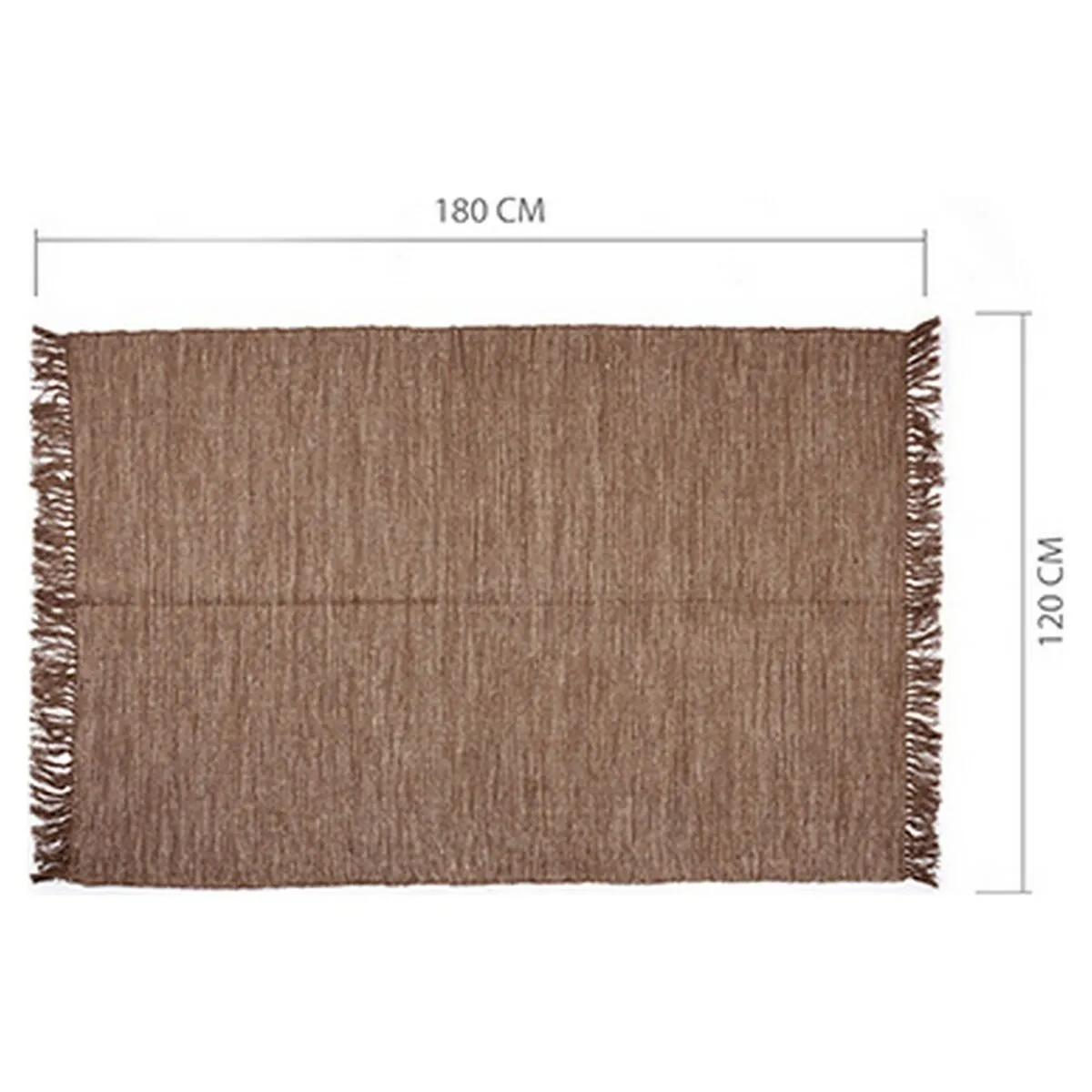 Tappeto Marrone Cotone (120 x 1 x 180 cm)