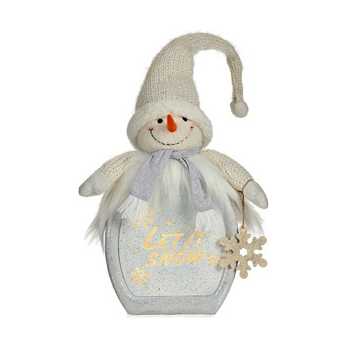 Statua Decorativa Pupazzo di Neve Bianco 15 x 65,5 x 27 cm