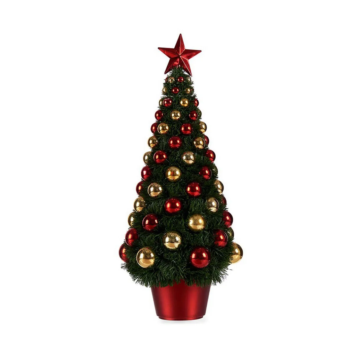 Albero di Natale 21,5 x 51 x 21,5 cm Rosso Dorato Verde Plastica polipropilene