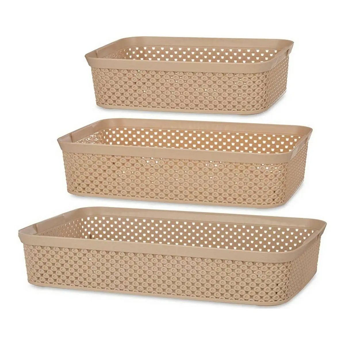 Scatola Multiuso Beige Plastica (3 pcs)