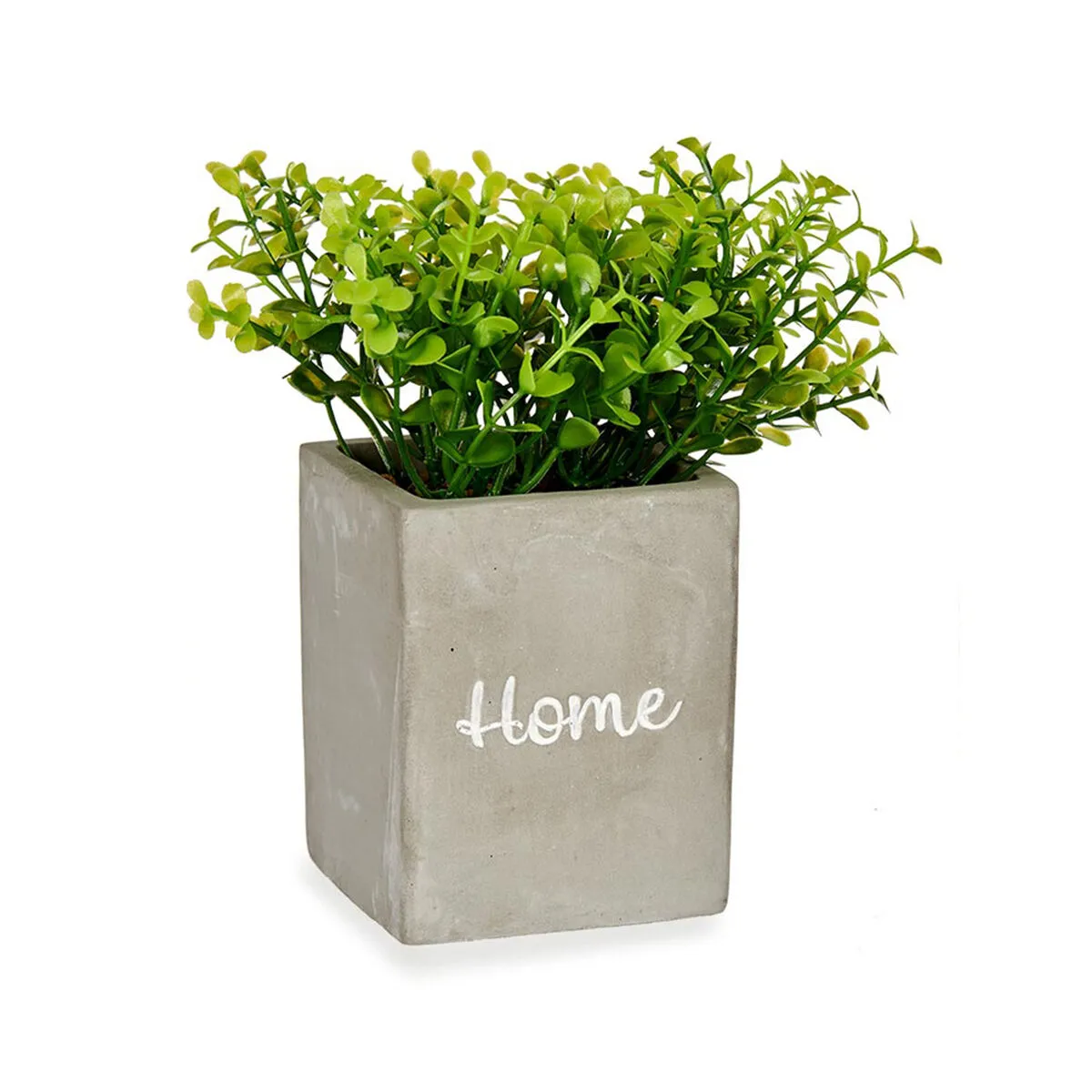 Pianta Decorativa Grigio Cemento Verde Plastica 13 x 20 x 13 cm